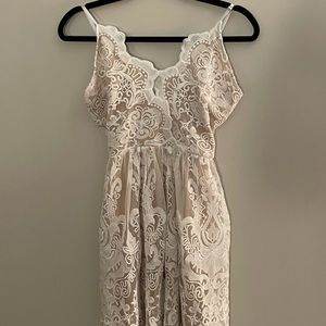 White and Nude Dress